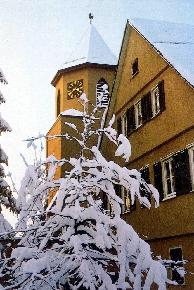 Archiv Heimatverein Oeffingen - Kirche mit Schnee