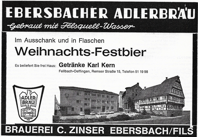 Archiv Heimatverein Oeffingen - Getränkehandlung Karl Kern