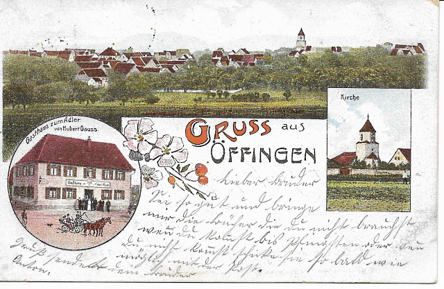 Archiv Heimatverein Oeffingen - Postkarte Oeffingen 1908