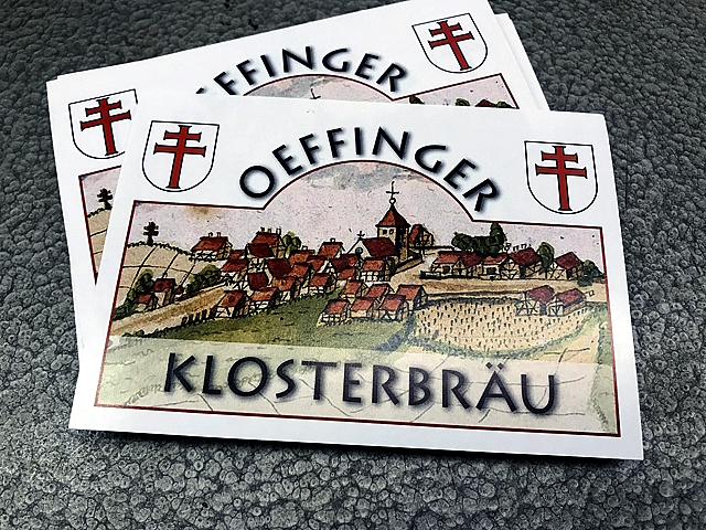 Archiv Heimatverein Oeffingen - Bier Etikett Klosterbru