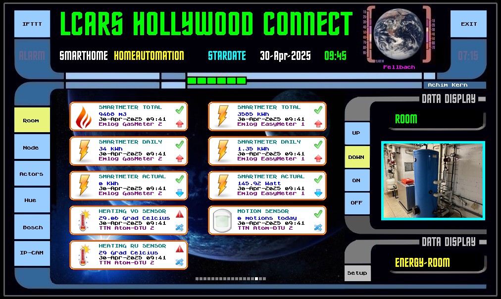 Archive KeHo Software - LCARS smarthome live snapshot Hindenburgstr. 29